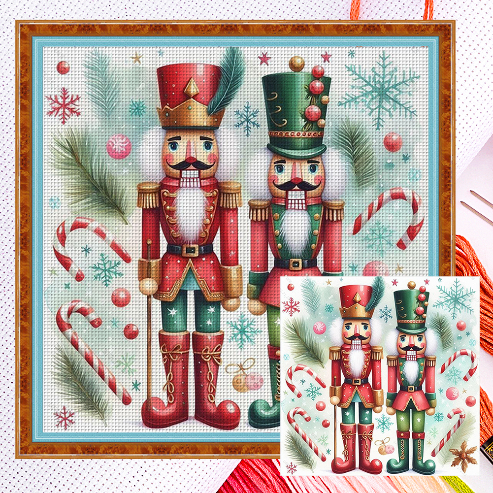 Nutcracker Full 11CT Counted Canvas(45*45cm) Cross Stitch