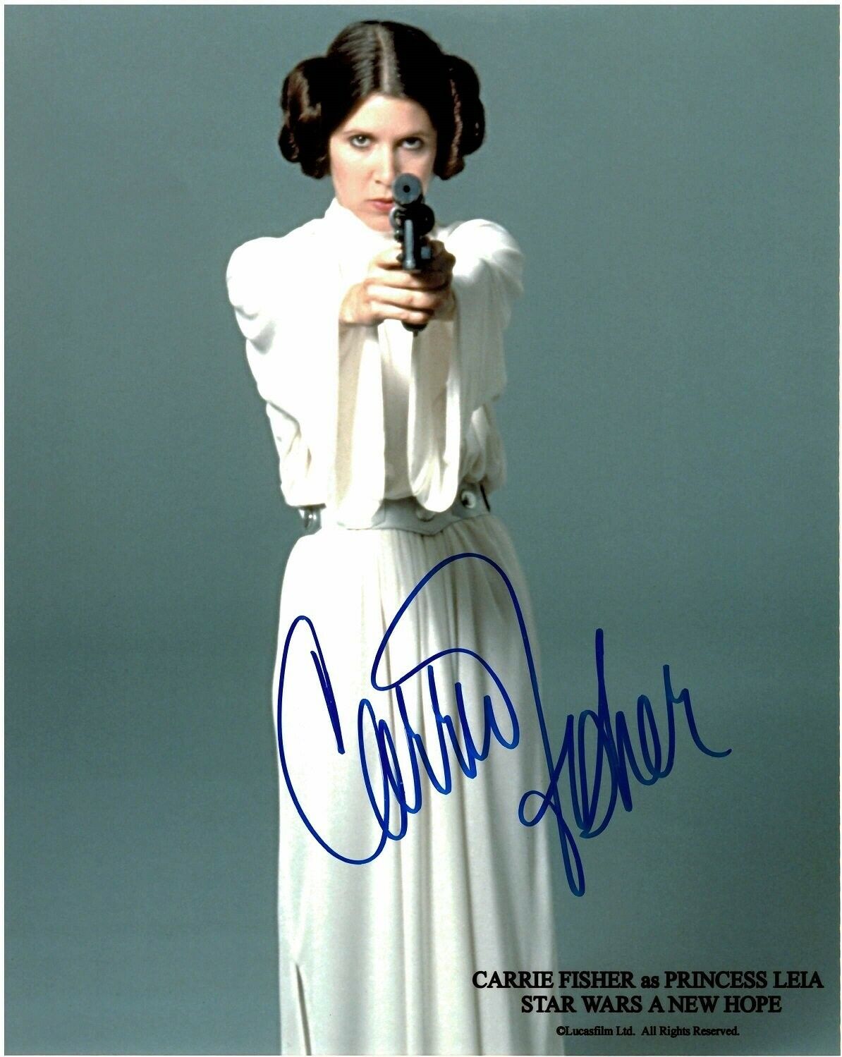 Carrie Fisher Star Wars 8x6 INCH autograph signed Photo Poster painting