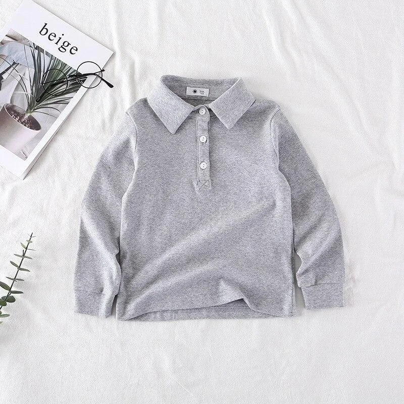 2-7T Toddler Kid Baby Boy Girl Spring Clothing Pullover Top Long Sleeve Shirt Gentleman Party Club Outfit Cotton Boy Shirts