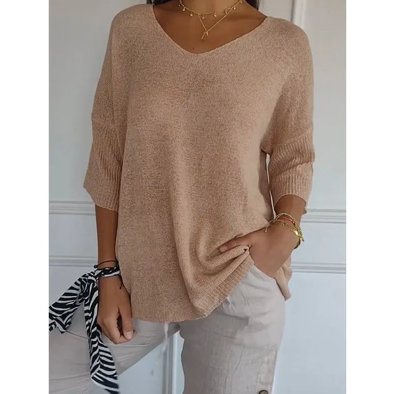 Brownm Casual Basic Style Slimming Sleeve Solid Sweaters