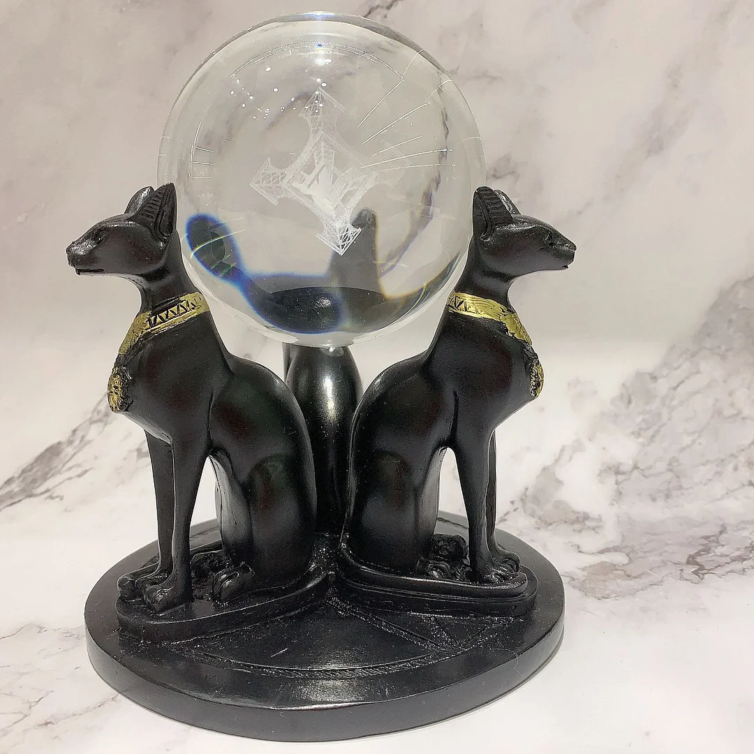 Cat Goddess Bastet Sphere Stand