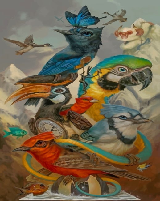 

Aesthetic Birds – Paint By Numbers - 40*50CM, 501 Original
