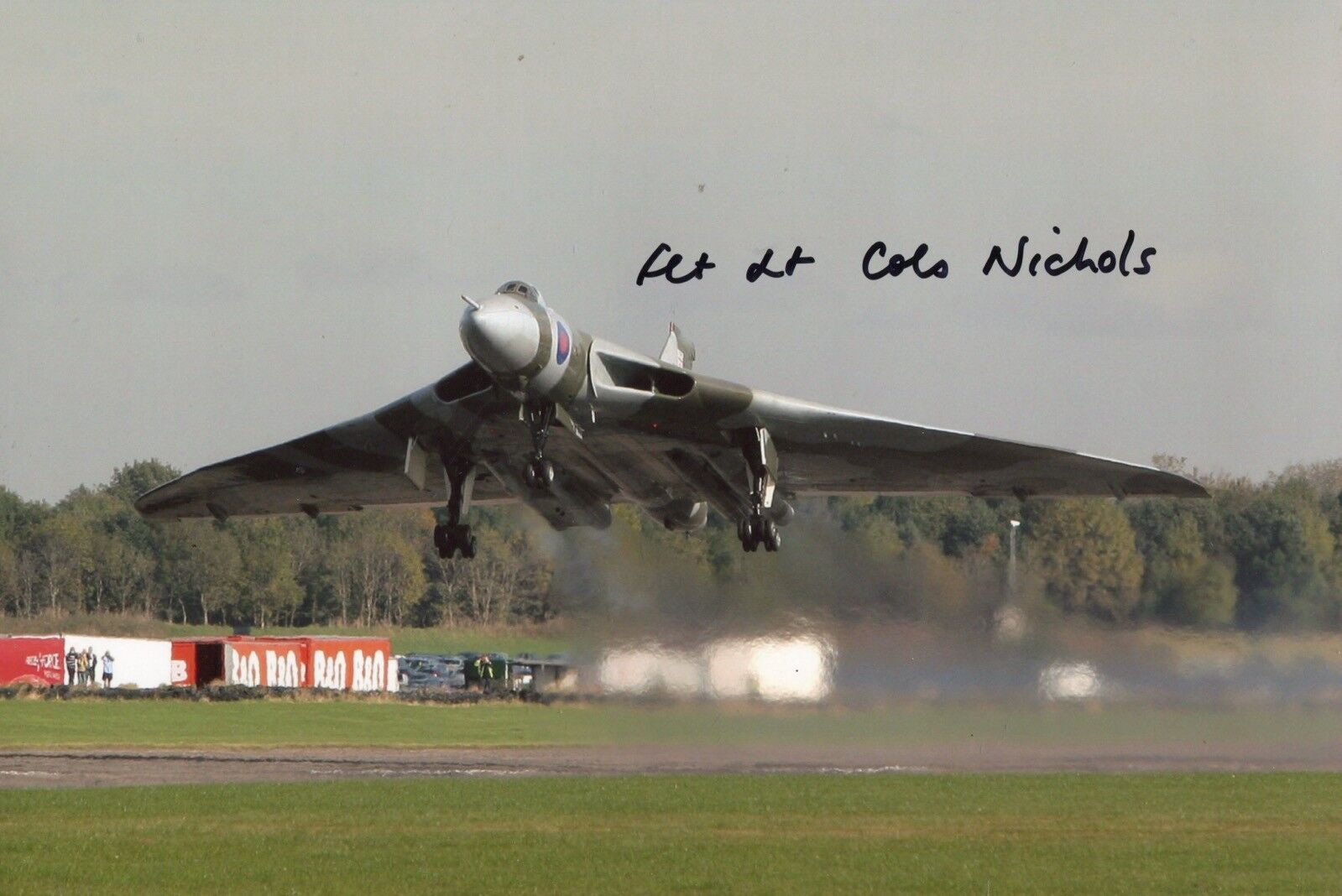 RAF 617 Squadron VULCAN Bomber pilot Colston Nichols signed Photo Poster painting