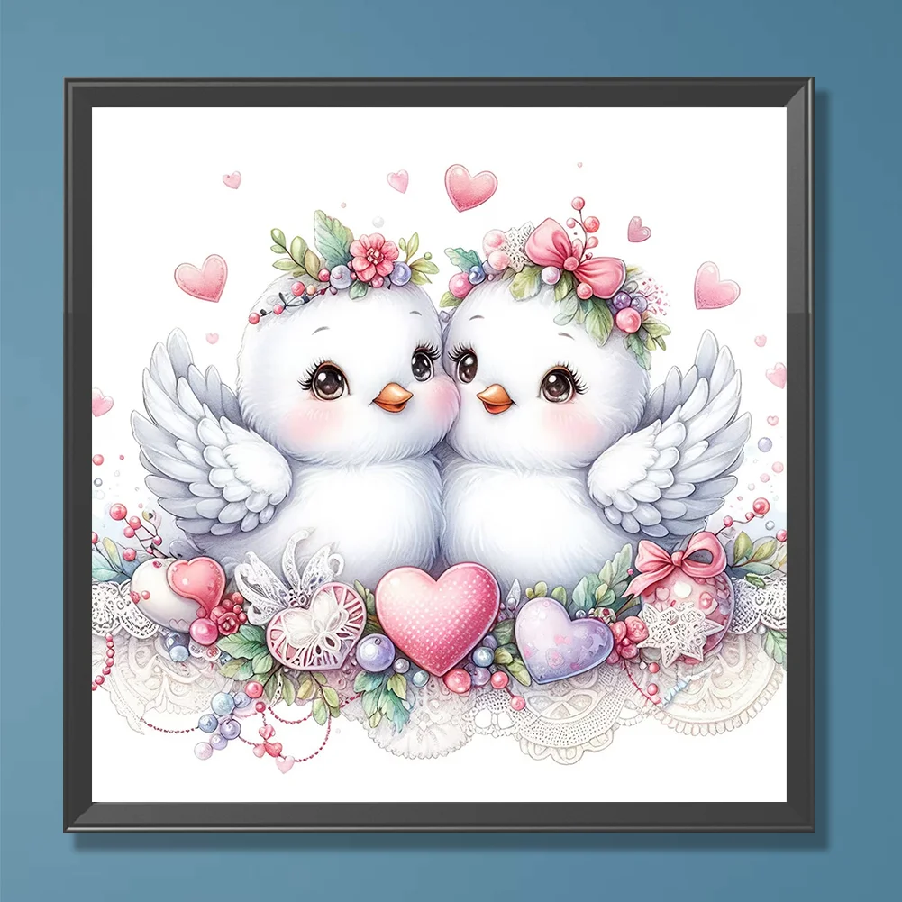 Diamond Painting - Full Round Drill - Cute Pigeon(Canvas|30*30cm)