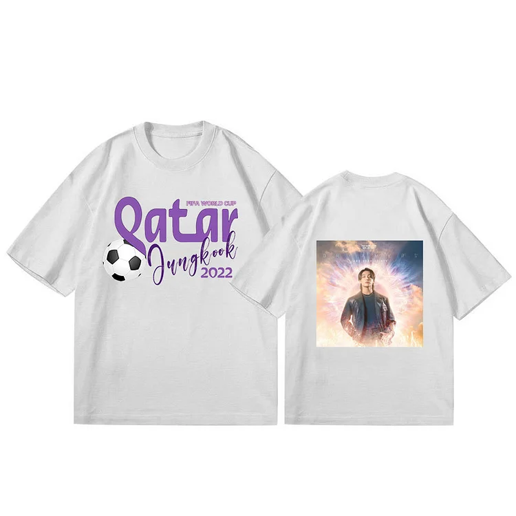 BTS Jungkook Dreamers in Qatar FIFA World Cup Photo T-shirt