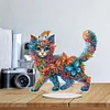 Diamond Painting Acrylic Cat Desktop Ornament Rhinestones Decorations for Adults
