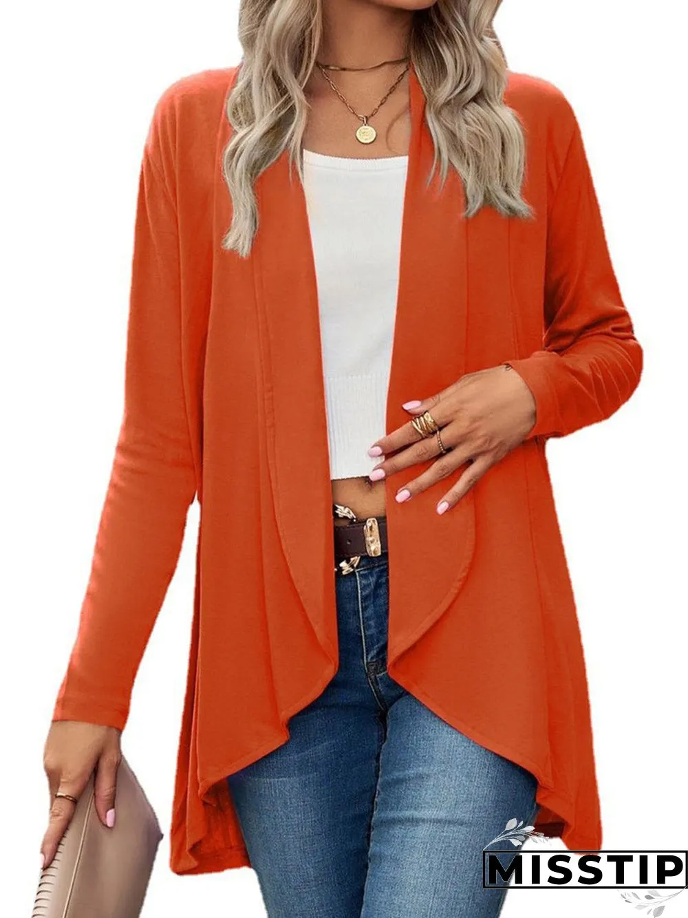 Women's Wrap Loose Casual Plain Coat