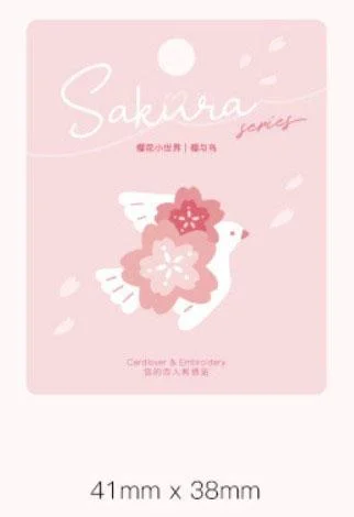 Sakura Cat Embroidery Sticker
