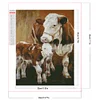 >SALE<5D DIY Full Square Drill Partial AB Drill Diamond Painting Two Cows Kit 35x45cm