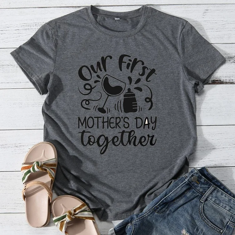 Mothers Day Round Neck T-shirt-Annaletters