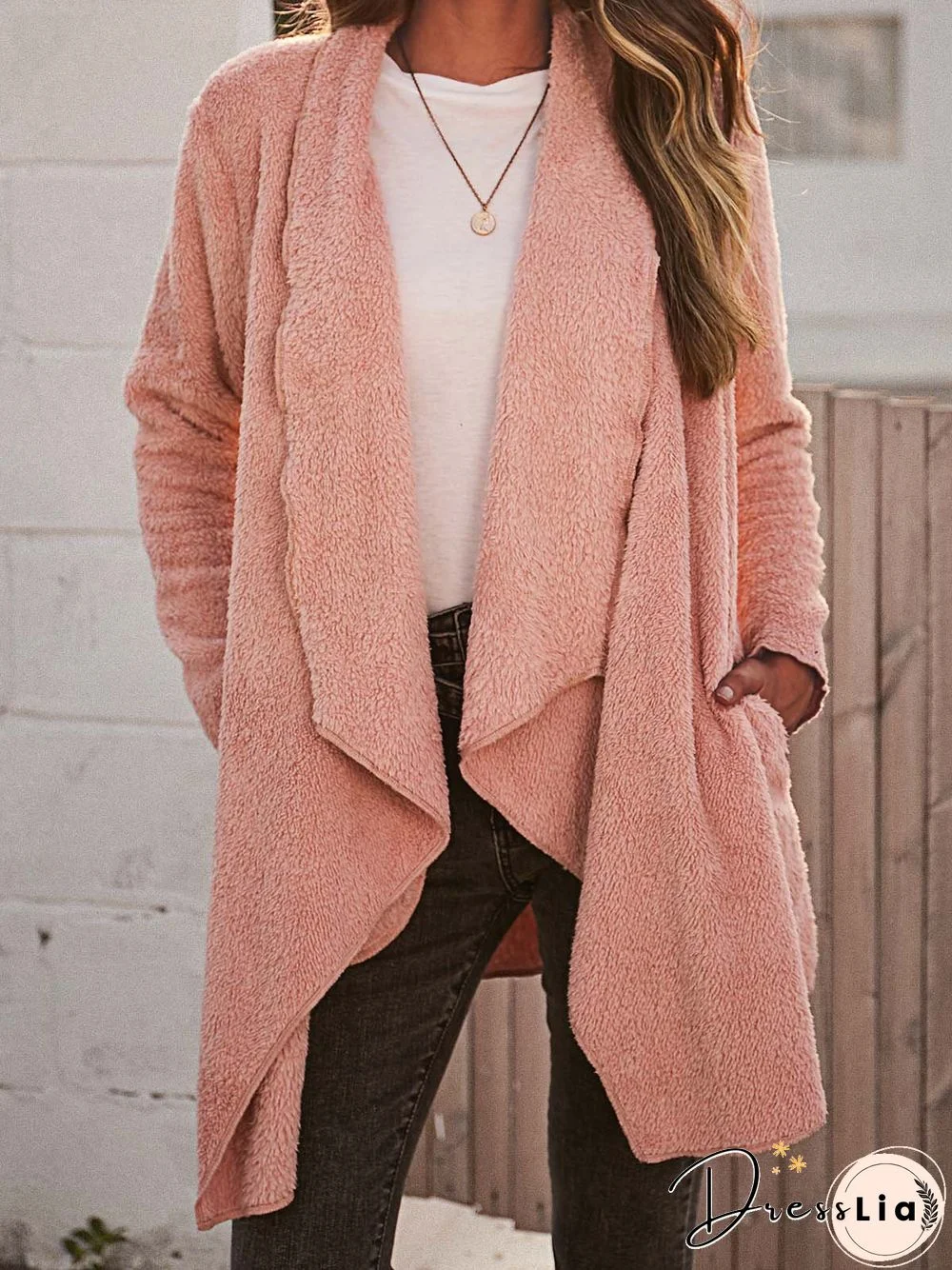 Cotton-Blend Boho Long Sleeve Knit coat