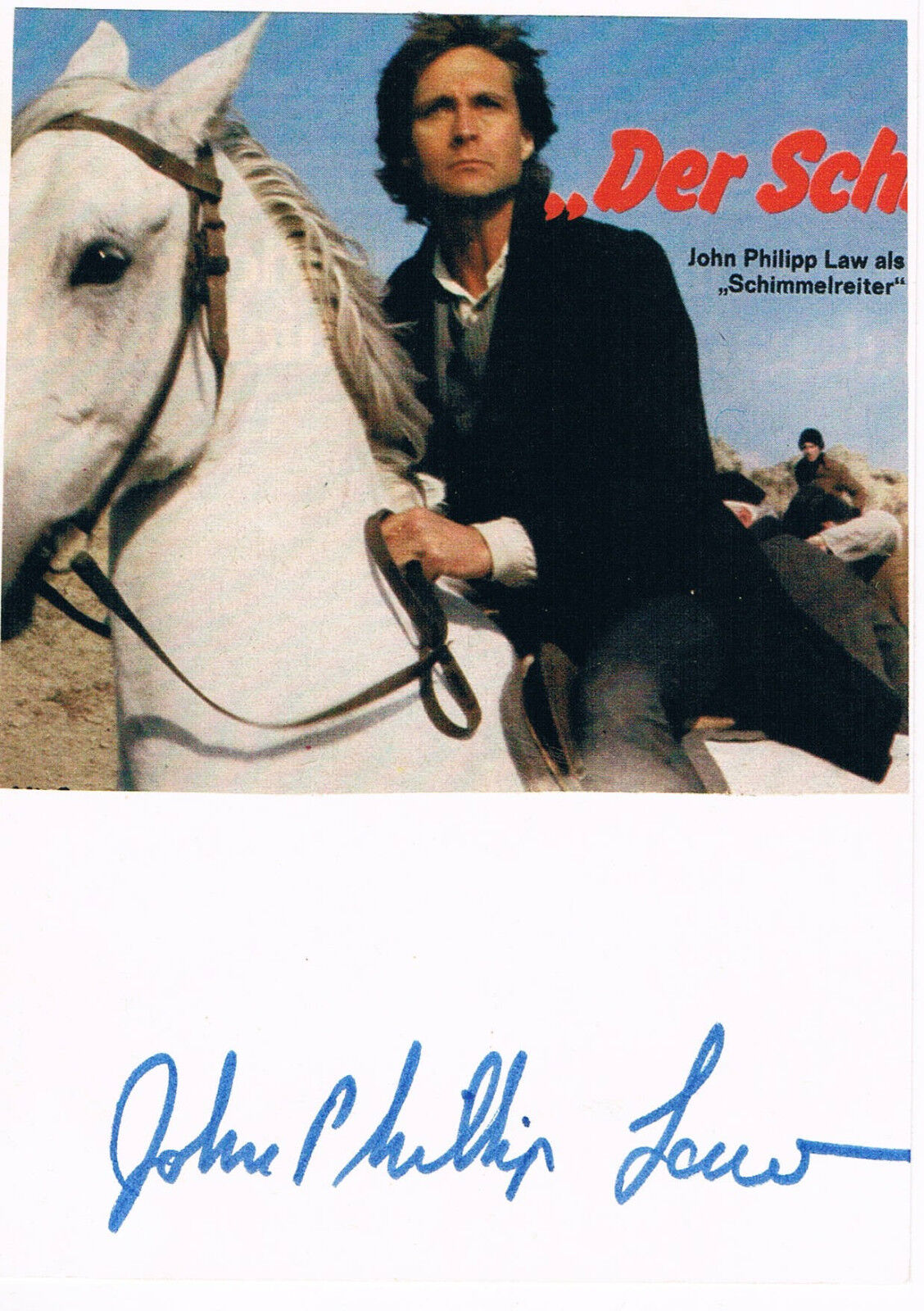 John Phillip Law 1937-2008 autograph signed card 4x6