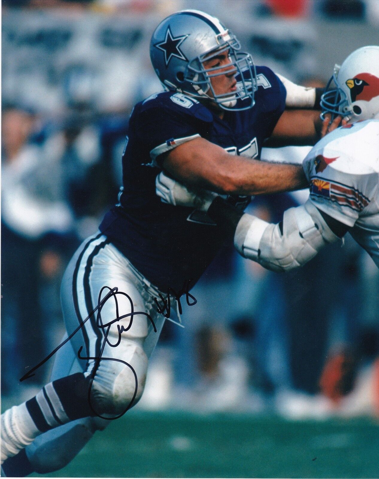 TONY CASILLAS DALLAS COWBOYS ACTION SIGNED 8x10