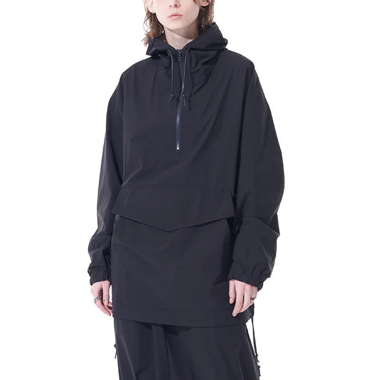 New Half-zip Stormcoat High Street Loose Hooded Pullover Jackets-dark style-men's clothing-halloween