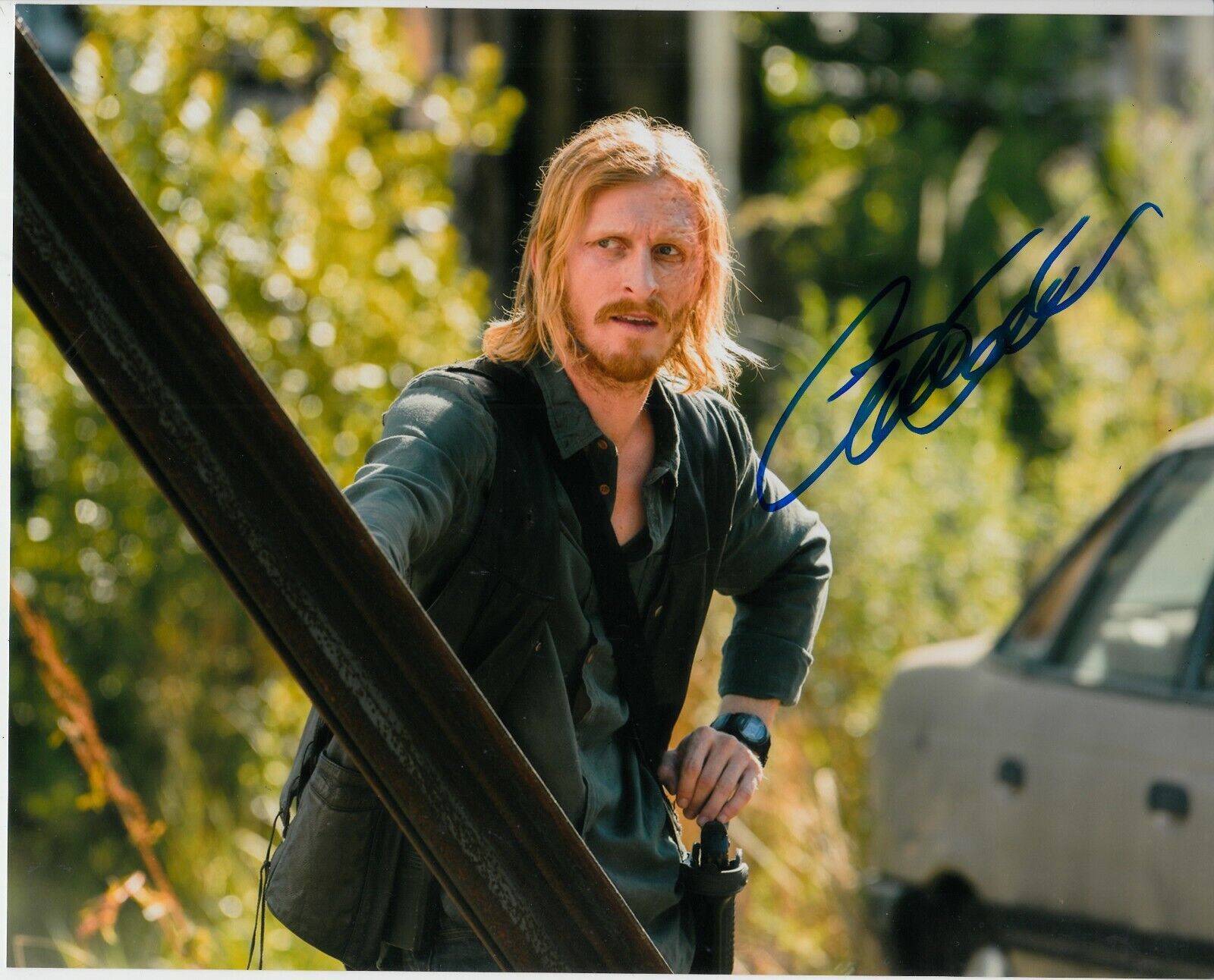 AUSTIN AMELIO SIGNED THE WALKING DEAD Photo Poster painting UACC REG 242 (2)