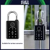 Graffiti Bluetooth Smart Fingerprint Padlock Remote Sharing Unlock Password Padlock Card Swipe Lock with Key
