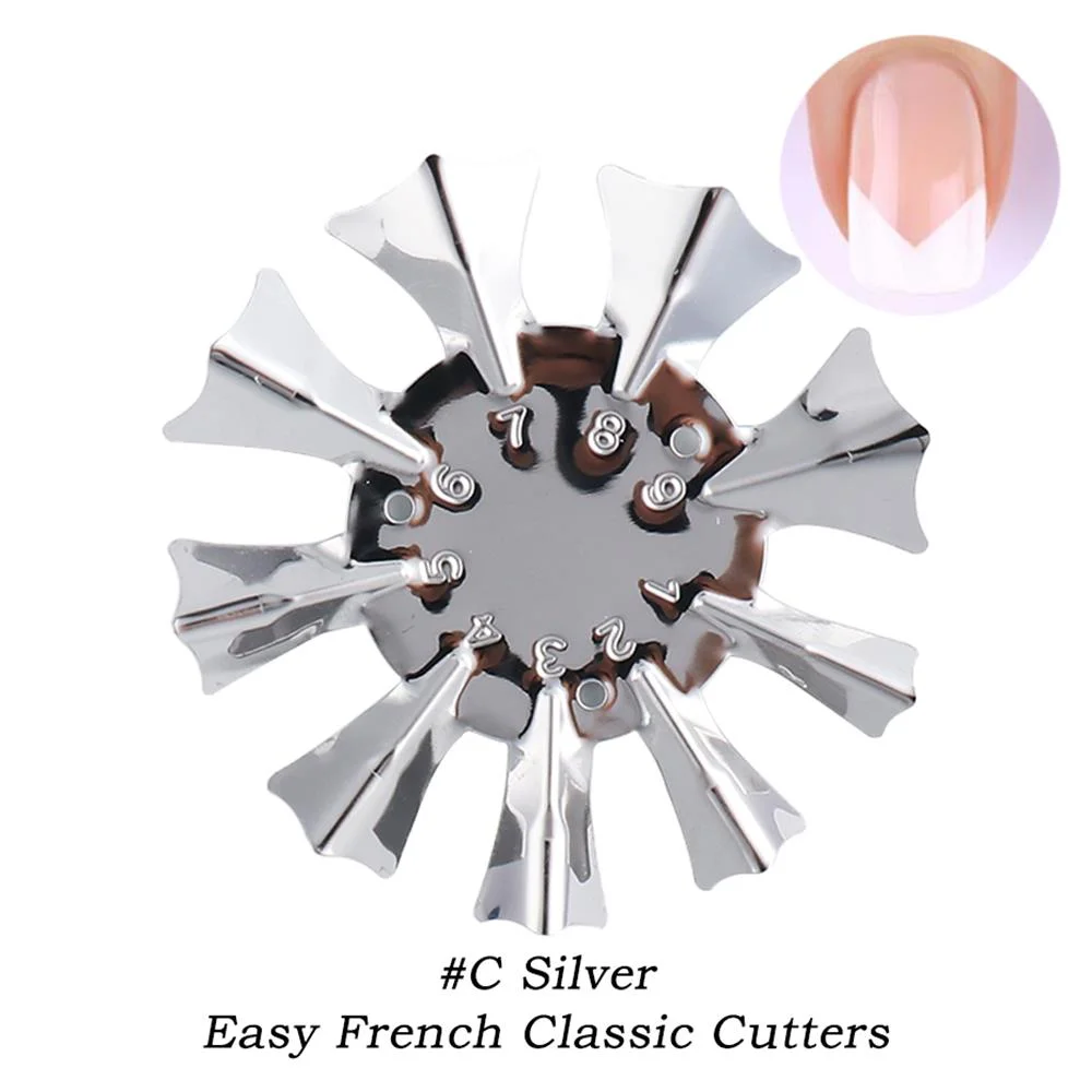 Stainless Steel Easy French Line Edge Nail Tool Cutter Nail Stencil Edge Trimmer Multi-size Nail Manicure Nail Art Styling Tool-Nail Inspo