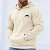 💥2025 New Arrivals!Letter Print Hooded Sweatshirt for Men, Loose Fit, Casual and Stylish.