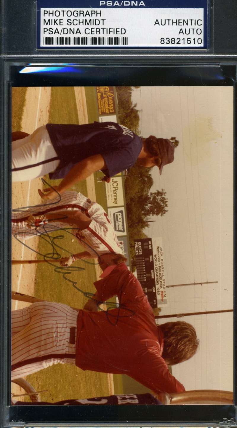 Mike Schmidt Signed Psa/dna Certified Original Photo Poster painting Authentic Autograph