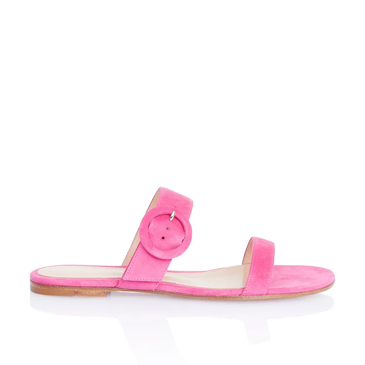 Rosy Suede Slide Sandals (On Sale) Vdcoo