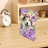 Special Shape Purple Flowers Table Top Diamond Painting Frame Kits for Beginners