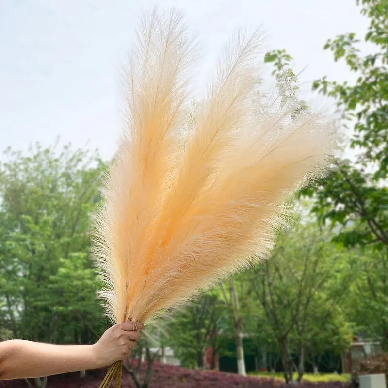 1pc 120cm Artificial Pampas Grass Bouquet Vase Wedding Party Home Garden Decoration Plant Real Touch Fake Flower Reed Christmas
