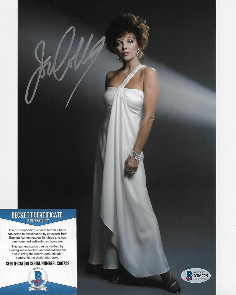 Joan Collins Dynasty Original Autographed 8X10 Photo Poster painting w/Beckett #4