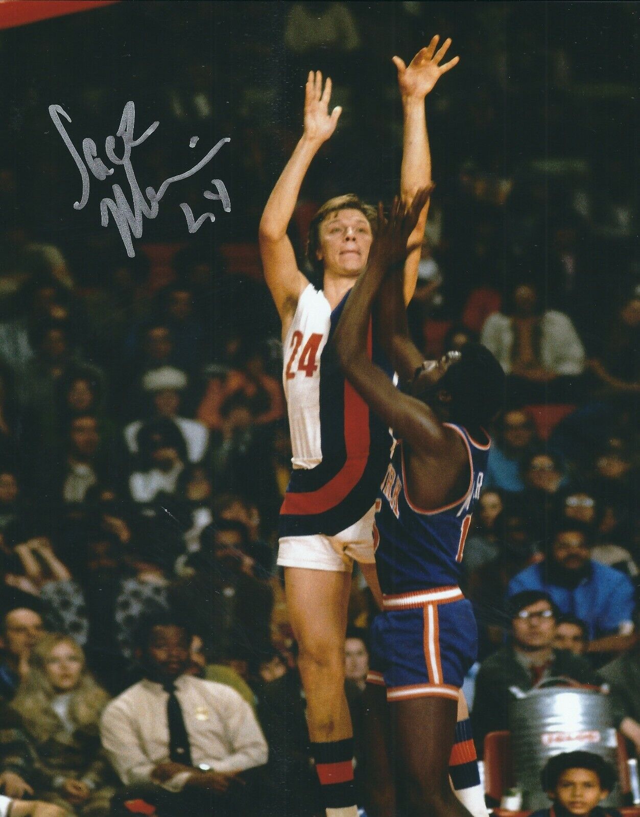 Signed 8x10 JACK MARIN Baltimore Bullets Autographed Photo Poster painting w/COA
