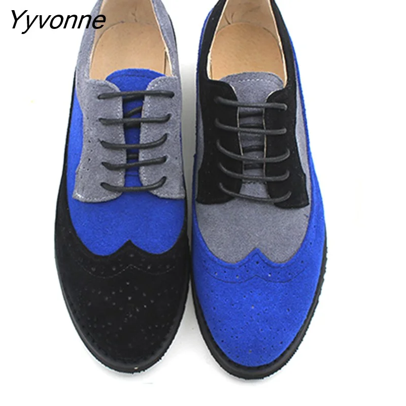 Yyvonne Women's Leather Summer Platform Sneakers Flat Casual Oxford Shoes Loafers Moccasins Spring Vintage for Woman 2023 Trend New
