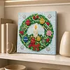DIY Pre-Framed Xmas Wreath Button Art Canvas Kit