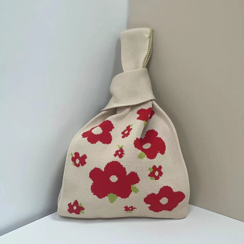 Gift Packaging Handbag Casual Knitted Handbag Woven Bag Multi-pattern Style Knitted Bag For Women