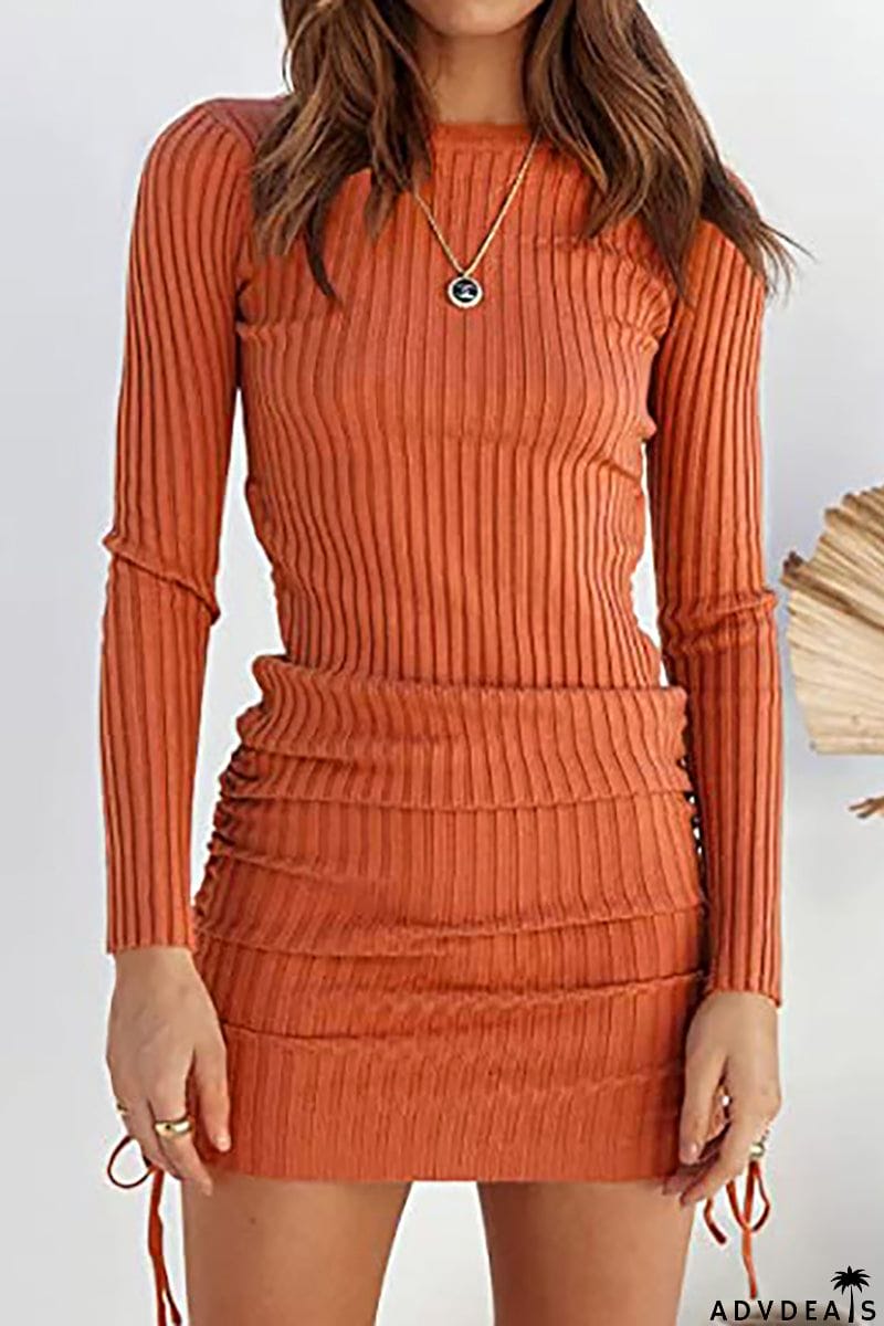 No Turning Back Drawstring Mini Dress