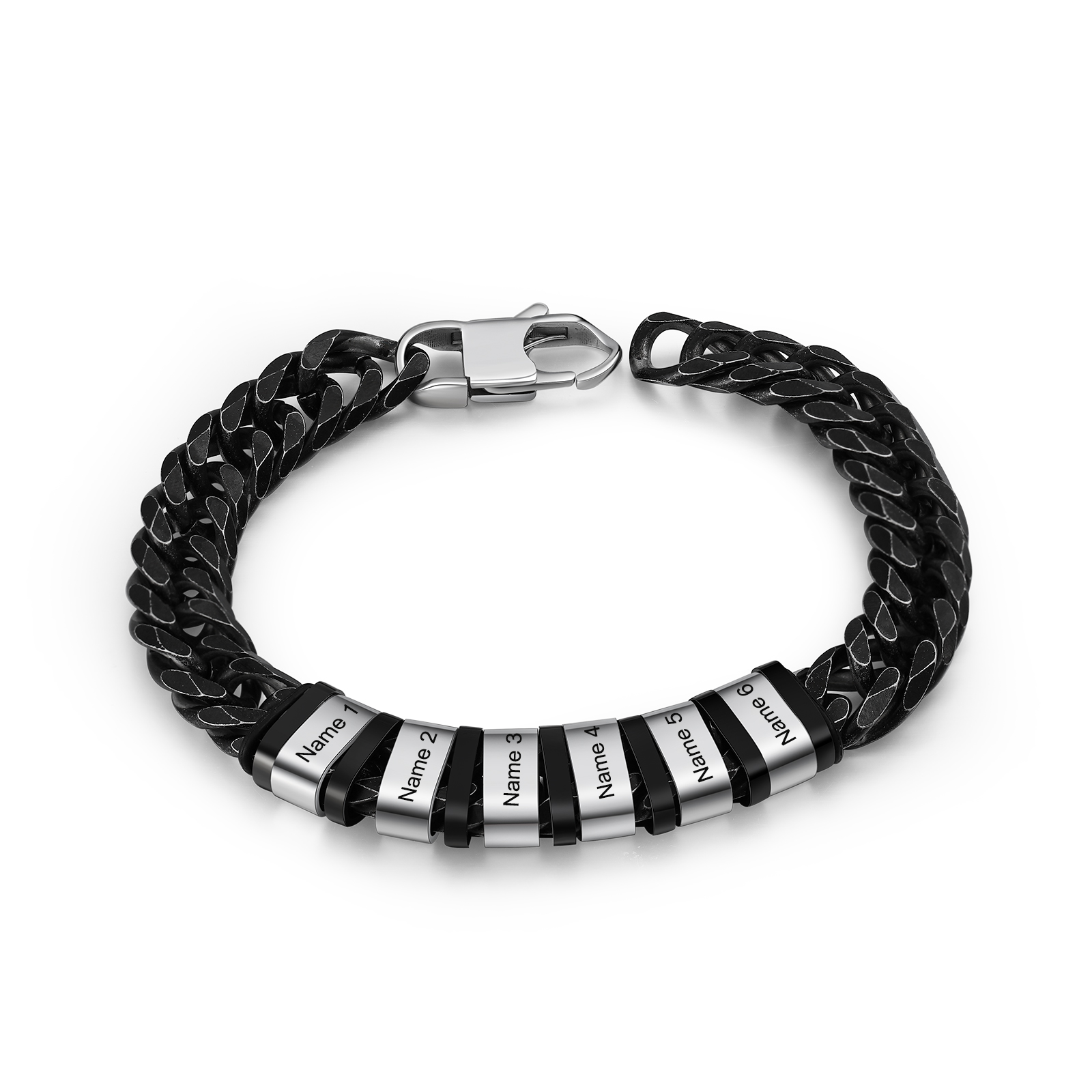 Personalisierte Herren/Damen Armband mit Gravierten 6 Namen Armbänder