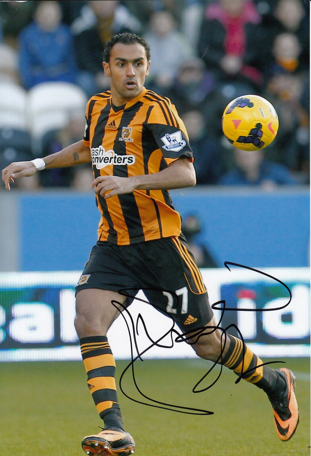 Hull City Hand Signed Ahmed Elmohamady 12x8 Photo Poster painting 1.