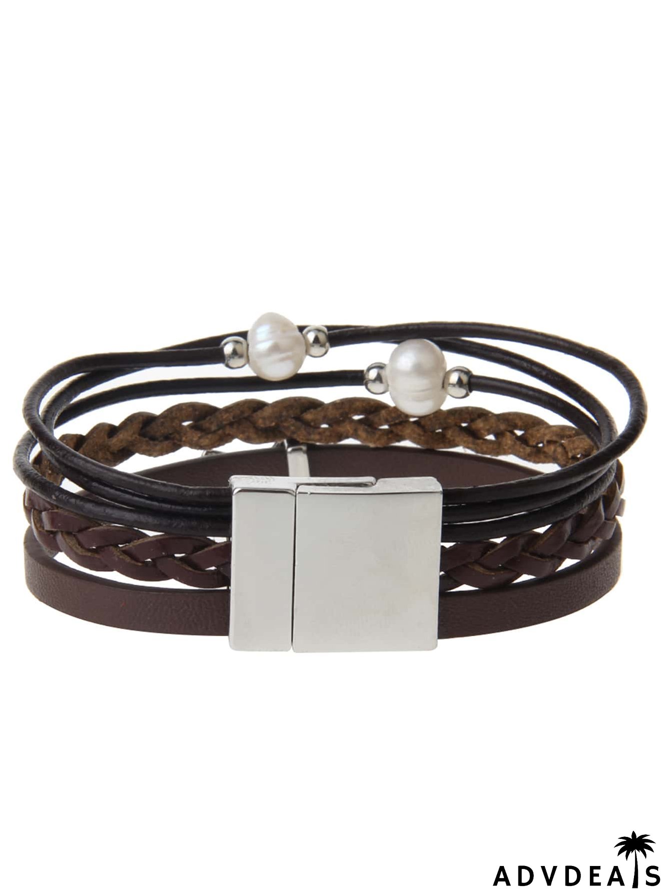 Fish Tail Decor Layered Magnetic Bracelet