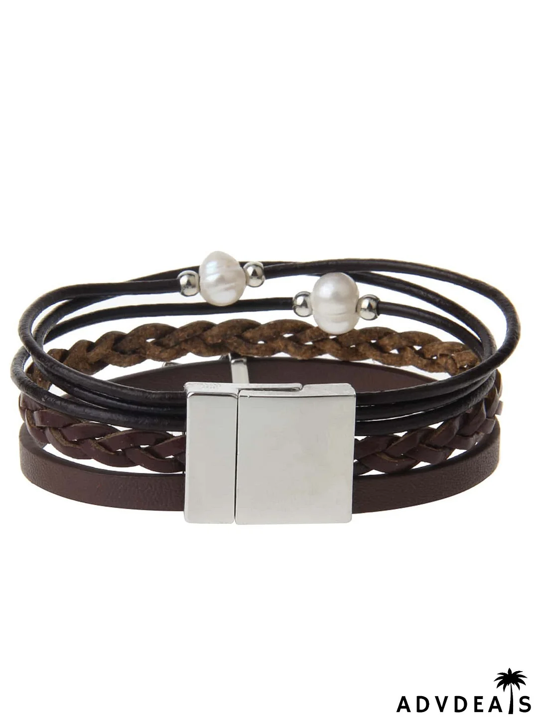 Fish Tail Decor Layered Magnetic Bracelet