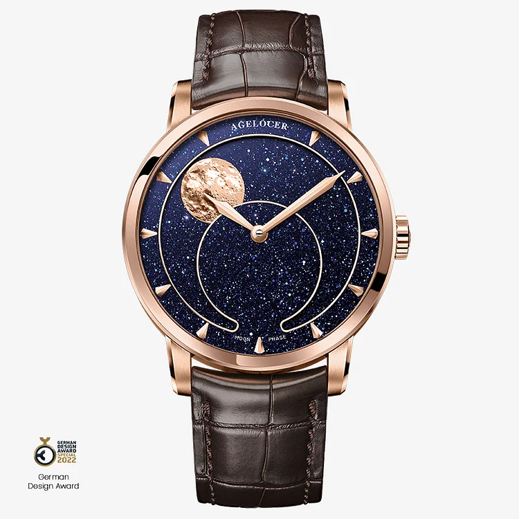 Agelocer Astronomer Men's Automatic Mechanical Moonphase - Natural