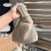 Luxury Designer Bag Clutch Real Mink Fur Women Handbags Women's Bags Plush Soft Shopper Purses Crossbody Bags For Women Handbag