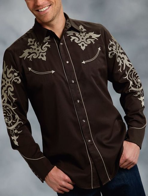Men's Casual Vintage Long Sleeve Shirt