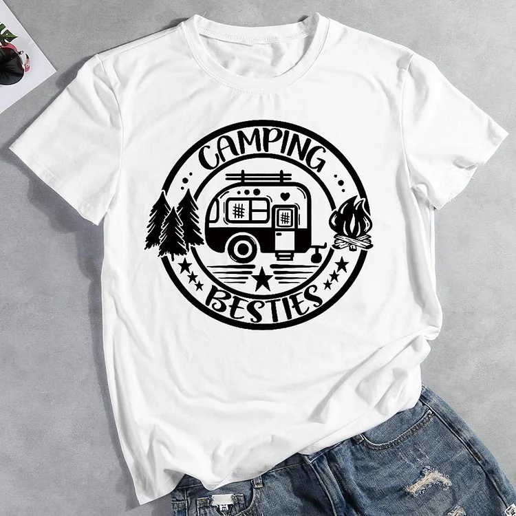 AL™  Camping Besties T-shirt Tee -02194-Annaletters