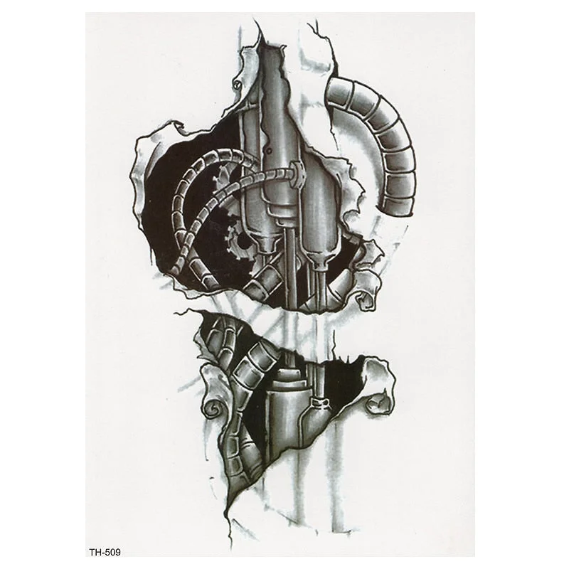 CROWN SKULL SCYTHE DEATH ANGEL WINGS CROSS TEMPORARY TATTOO, CRUCIFIX, BODY ART, MENS, WOMENS