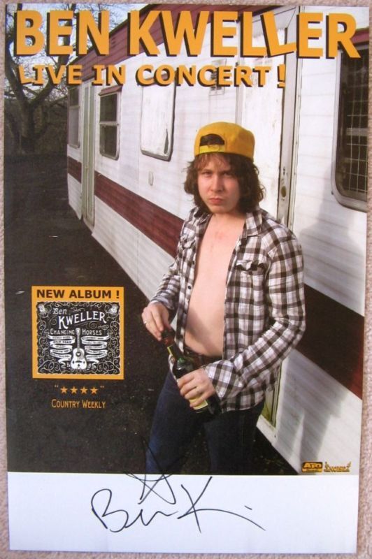 Signed BEN KWELLER Tour Album POSTER In-Person w/proof Autograph Changing Horses