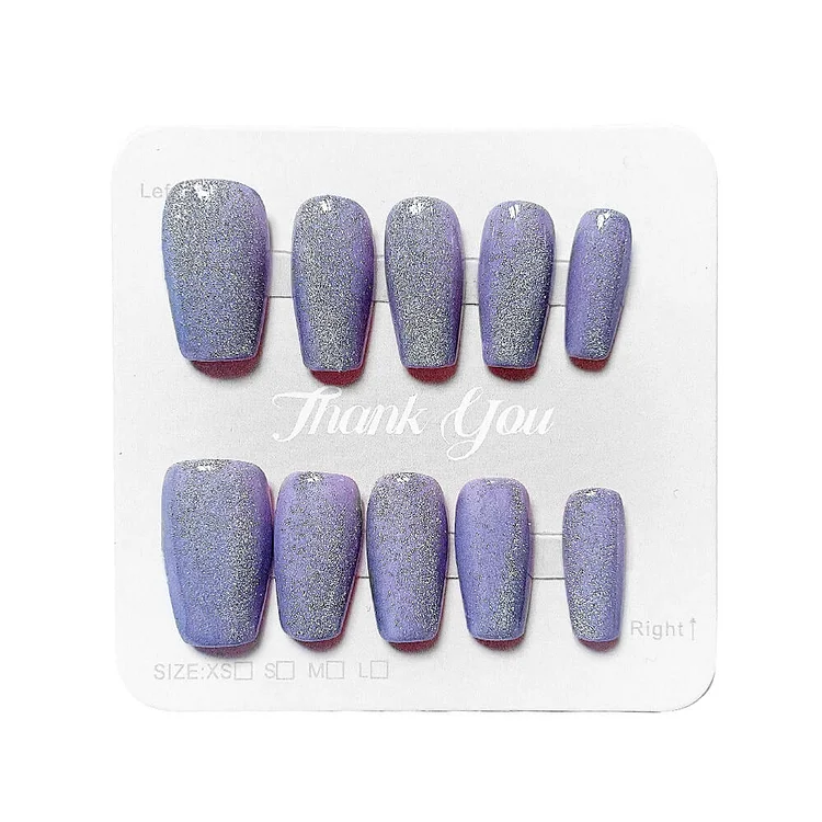 Purple Mirage Press On Nails