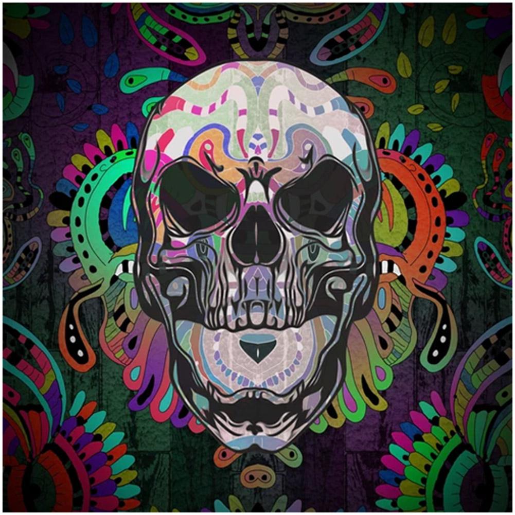 

(Multi-Size) Skull - Round/Square Drill Diamond Painting, Round diamond 30*30cm, 501 Original