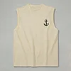 Men's Summer Seagull & Anchor Print Casual Sleeveless Tank Top by Inlyline