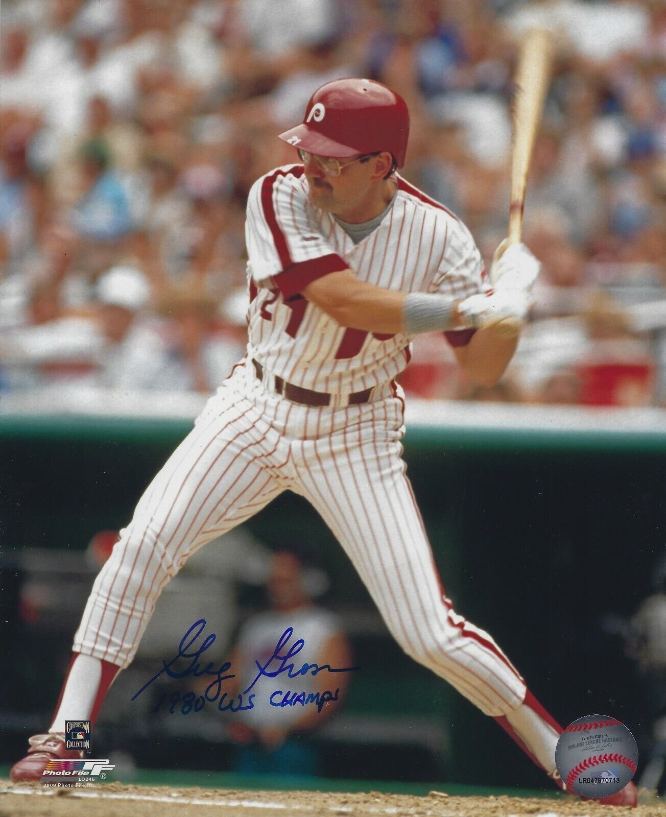 Autographed 8x10 GREG GROSS 1980 WS Champs