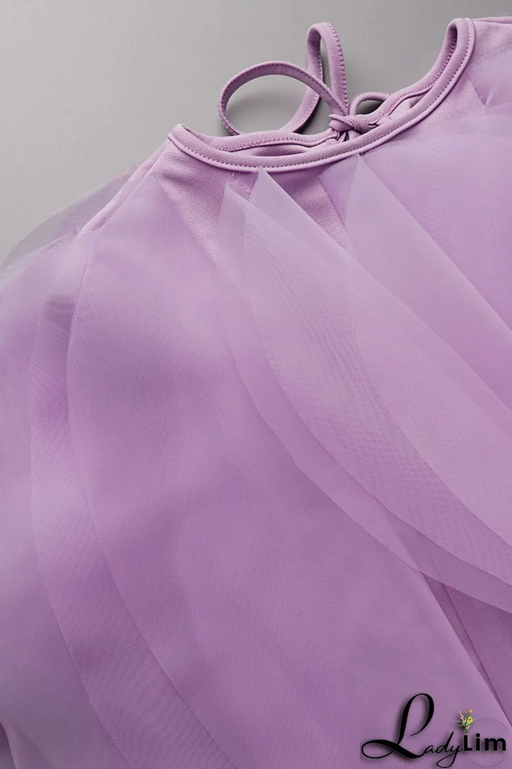 Green Fashion Sweet Solid Patchwork Asymmetrical O Neck Tops