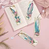 4Pcs Special Shape Feather 5D DIY Diamond Painting Bookmark for Book Lovers