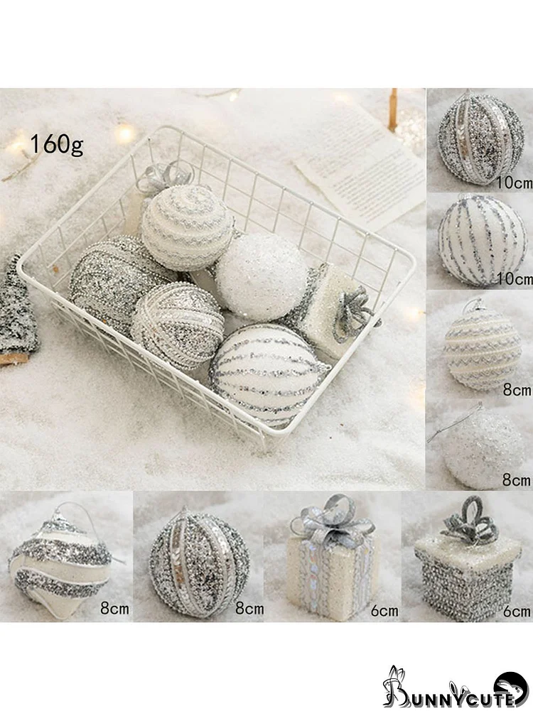 8Pcs Christmas Ball Painted Ball Christmas Tree Window Decoration