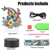 Animal Diamond Painting Night Light DIY Diamond Painting Lamp(Rainbow Butterfly)